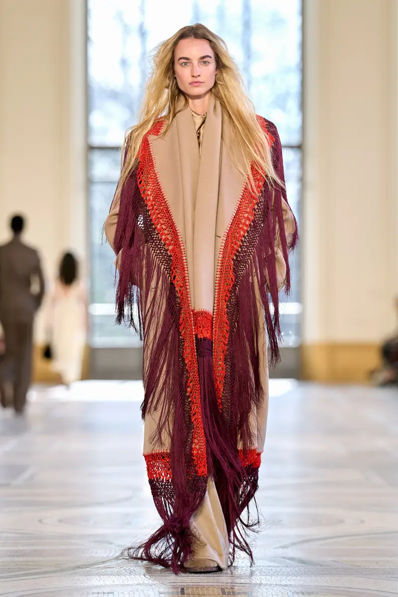Gabriela Hearst Mcaffrey Fringe Coat in Camel Double-face Recycled Cashmere with Silk Macrame | Thumbnail 2 Gabriela Hearst Mcaffrey Fringe Coat in Camel Double-face Recycled Cashmere with Silk Macrame | Thumbnail 2