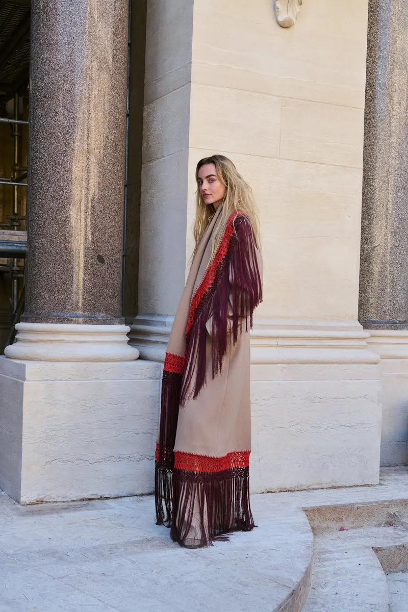 Gabriela Hearst Mcaffrey Fringe Coat in Camel Double-face Recycled Cashmere with Silk Macrame | Thumbnail 11 Gabriela Hearst Mcaffrey Fringe Coat in Camel Double-face Recycled Cashmere with Silk Macrame | Thumbnail 11