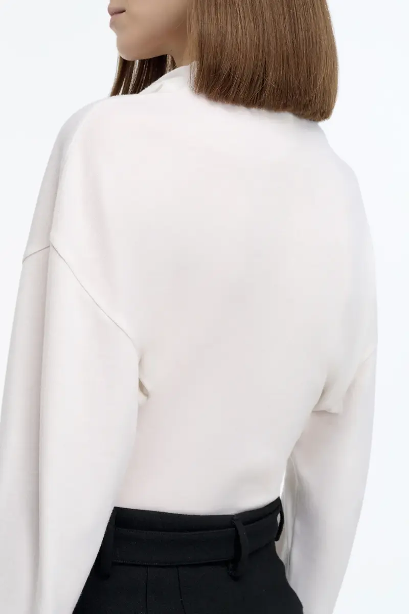 Gabriela Hearst Paget Top in Ivory Cashmere Jersey | Thumbnail 6