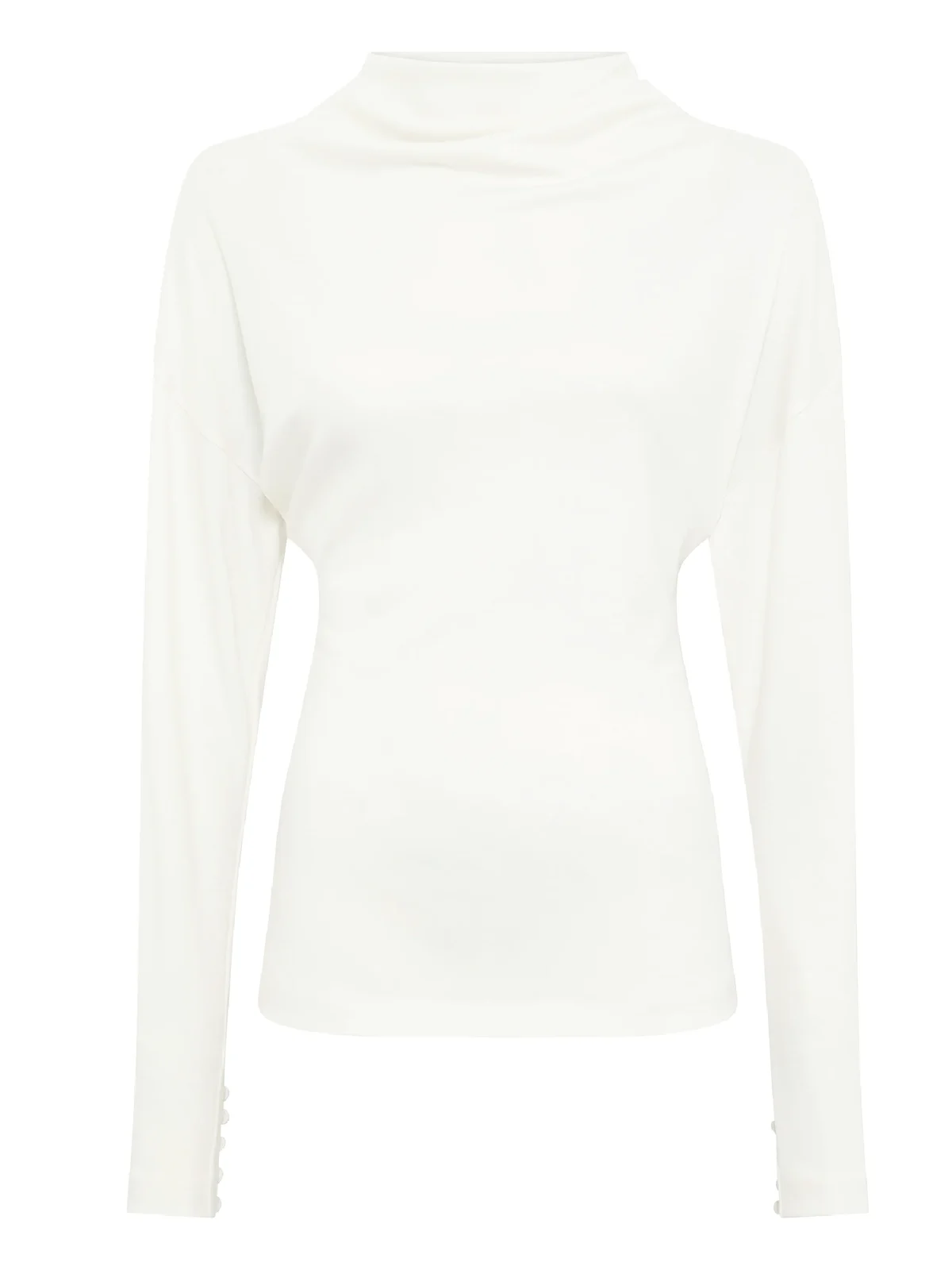 Gabriela Hearst Paget Top in Ivory Cashmere Jersey