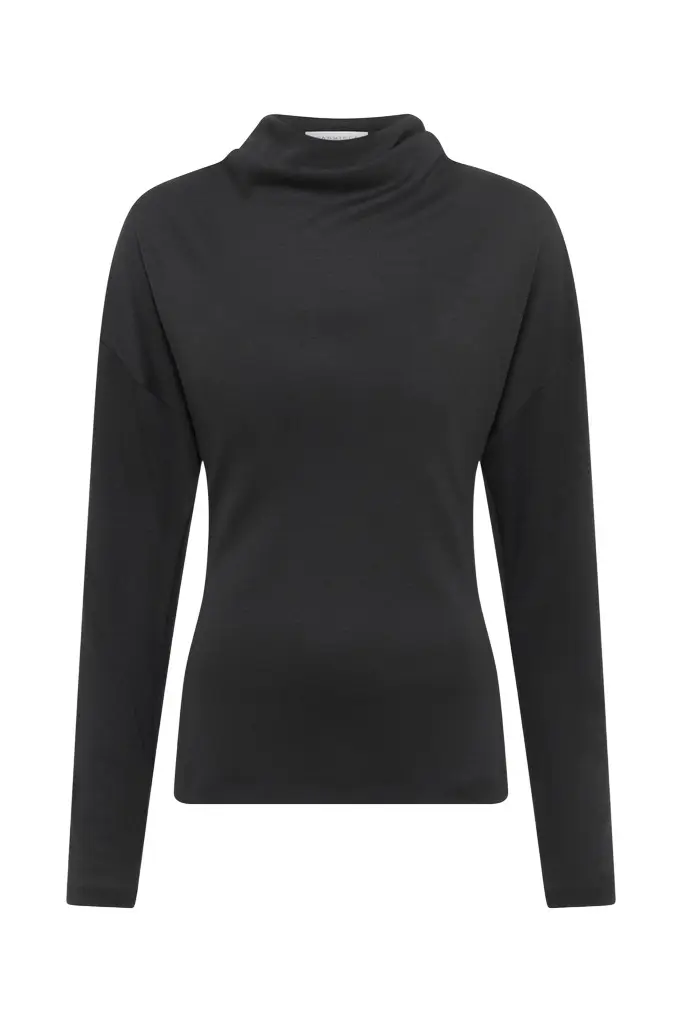 Gabriela Hearst Paget Top in Black Cashmere Jersey