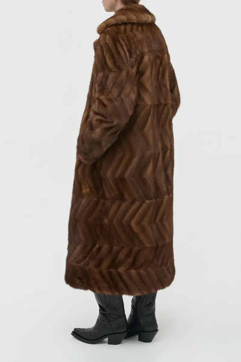 Gabriela Hearst Andal Coat in Mahogany Recycled Mink Fur | Thumbnail 5 Gabriela Hearst Andal Coat in Mahogany Recycled Mink Fur | Thumbnail 5