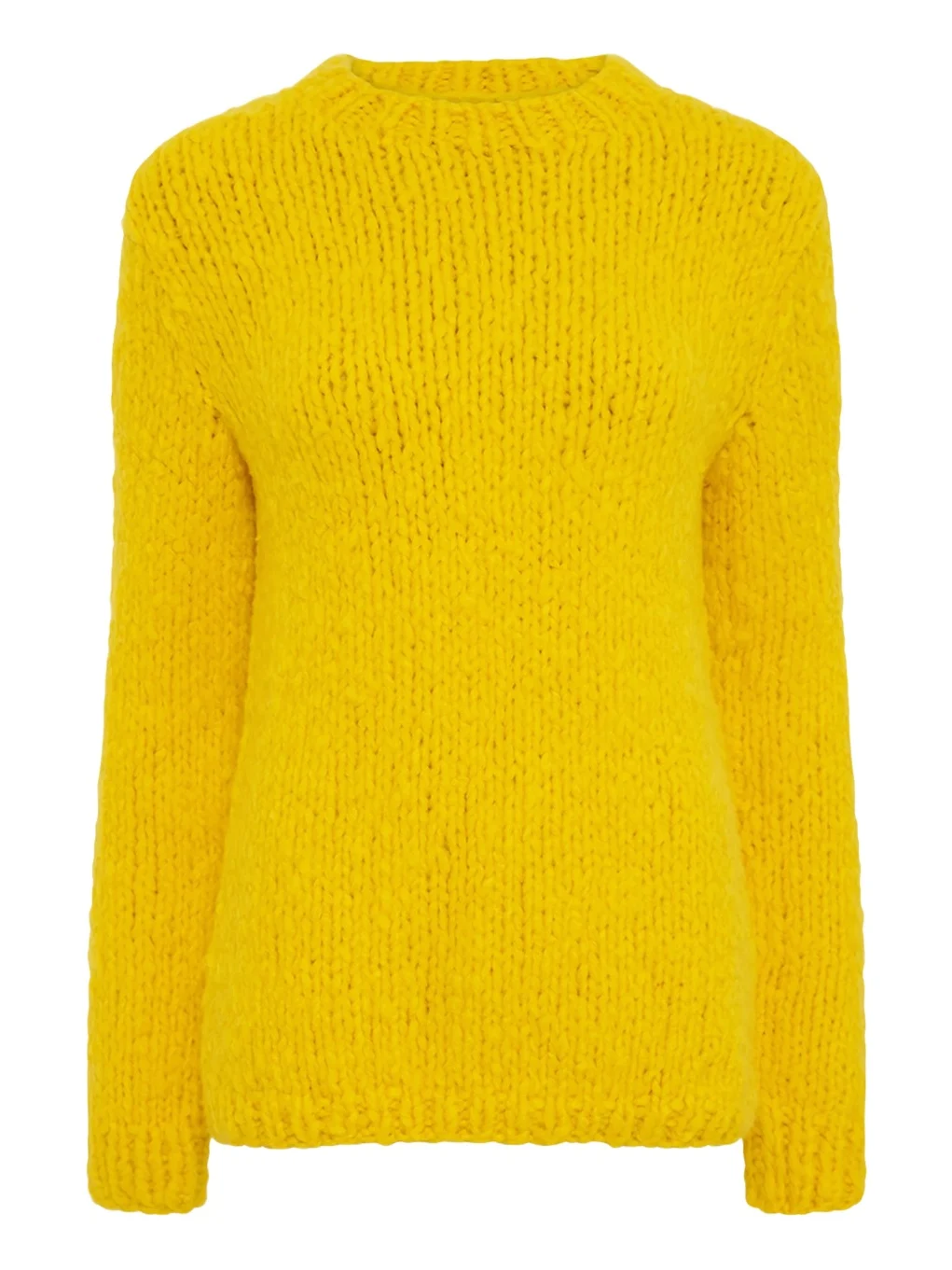 Gabriela Hearst Lawrence Knit Sweater in Cadmium Yellow Welfat Cashmere