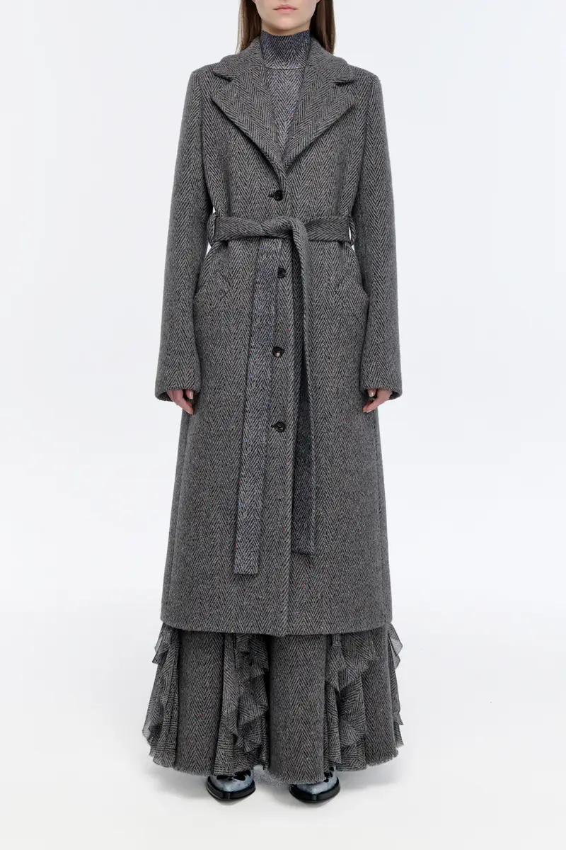 Gabriela Hearst William Coat in Charcoal Multi Cashmere Wool Herringbone | Thumbnail 3 Gabriela Hearst William Coat in Charcoal Multi Cashmere Wool Herringbone | Thumbnail 3