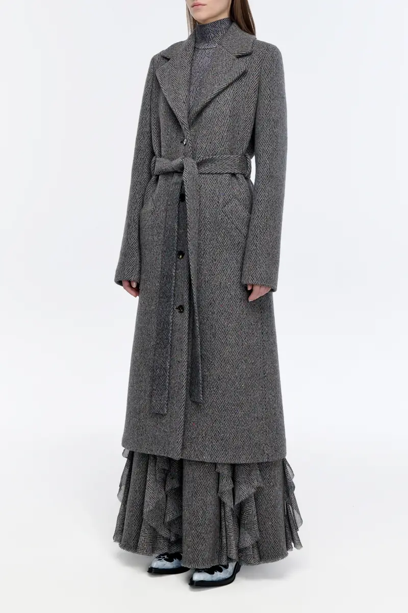 Gabriela Hearst William Coat in Charcoal Multi Cashmere Wool Herringbone | Thumbnail 4 Gabriela Hearst William Coat in Charcoal Multi Cashmere Wool Herringbone | Thumbnail 4