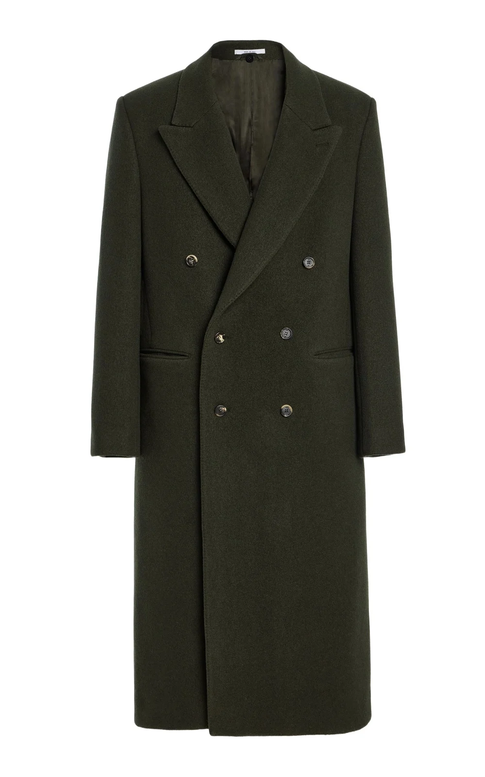 Gabriela Hearst Brannick Coat in Olive Cashemre Felt