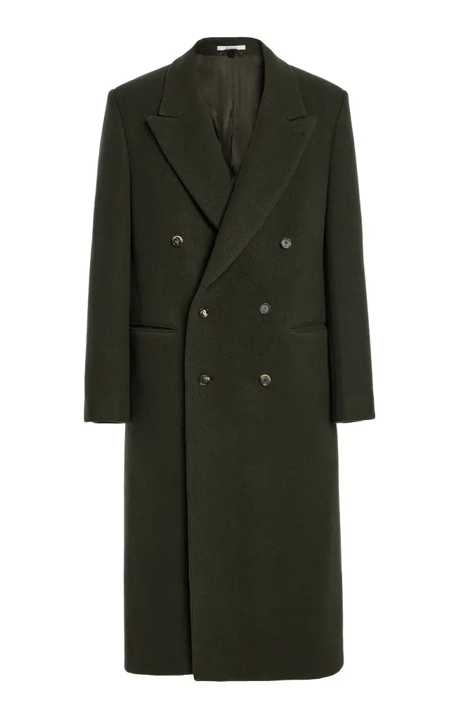 Gabriela Hearst Brannick Coat in Olive Cashemre Felt