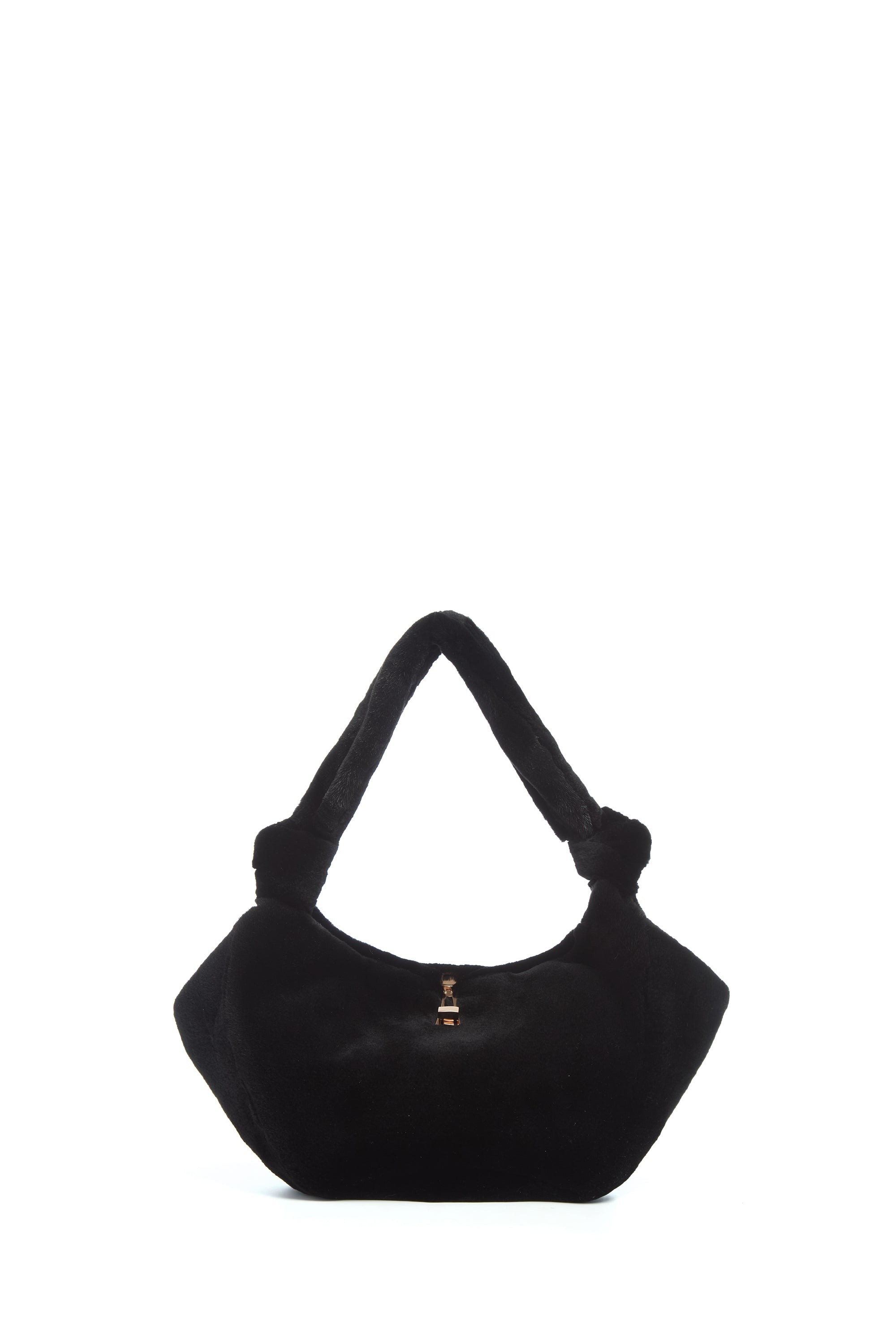 Gabriela Hearst Mini Antonia Bag in Black Mink Fur
