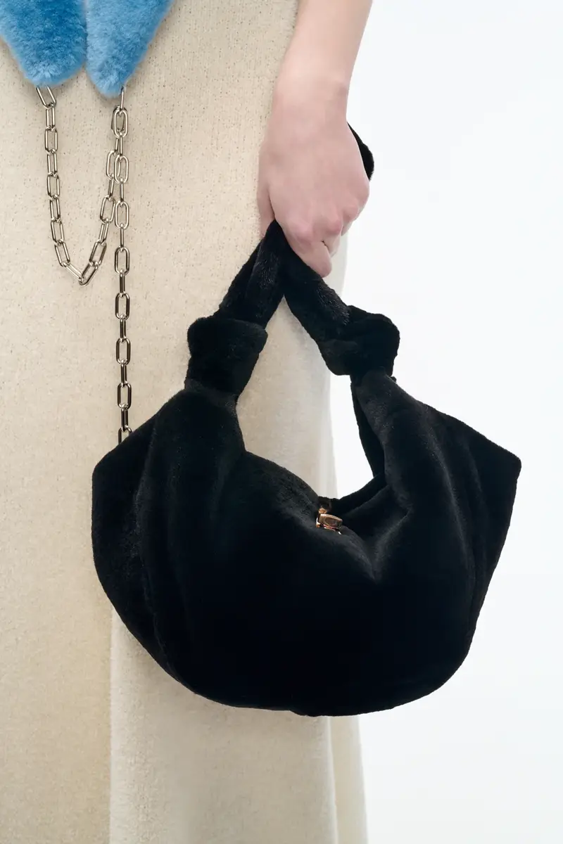 Gabriela Hearst Mini Antonia Bag in Black Mink Fur | Thumbnail 2 Gabriela Hearst Mini Antonia Bag in Black Mink Fur | Thumbnail 2