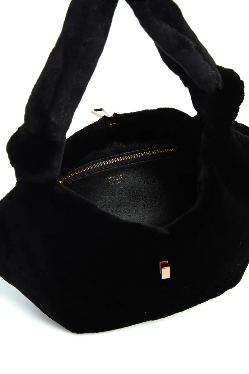 Gabriela Hearst Mini Antonia Bag in Black Mink Fur | Thumbnail 5 Gabriela Hearst Mini Antonia Bag in Black Mink Fur | Thumbnail 5