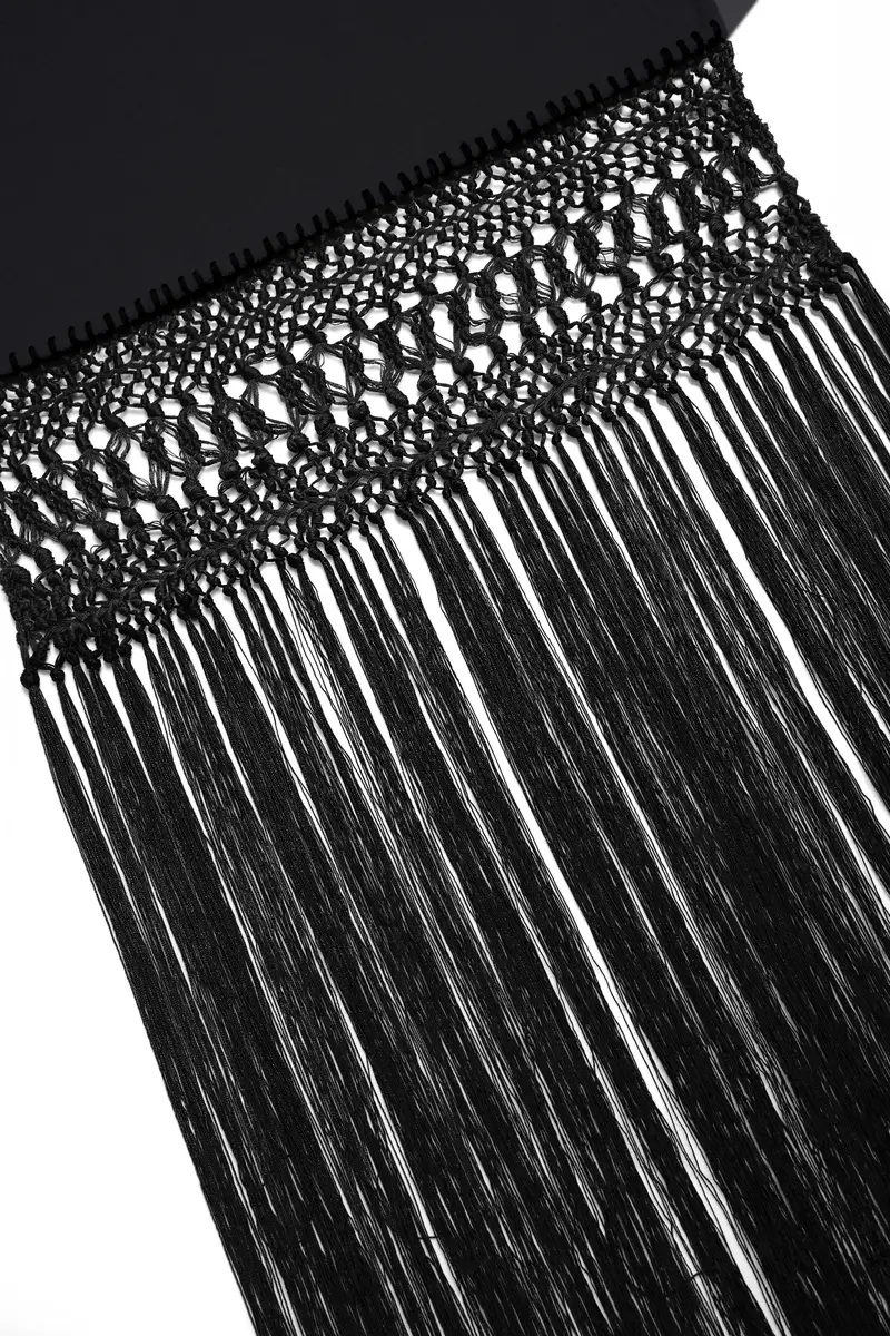 Gabriela Hearst Egret Fringe Scarf in Black Double-face Recycled Cashmere with Silk Macrame | Thumbnail 3 Gabriela Hearst Egret Fringe Scarf in Black Double-face Recycled Cashmere with Silk Macrame | Thumbnail 3