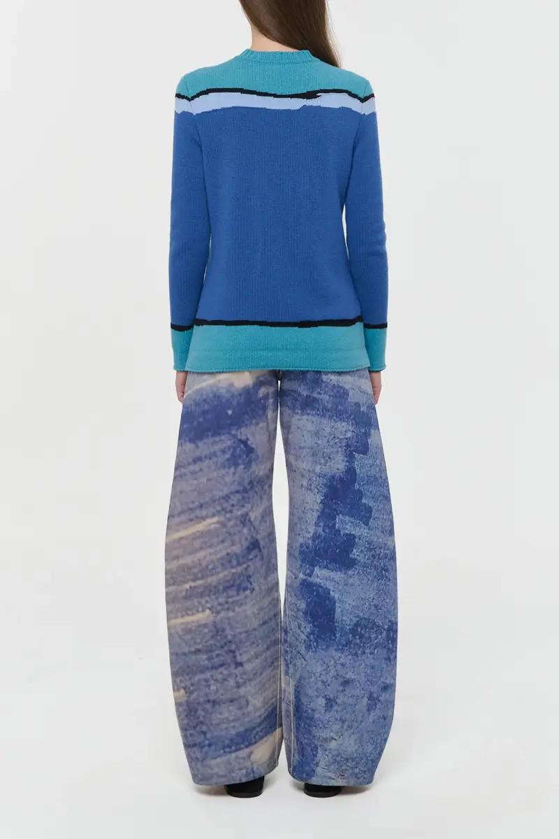 Gabriela Hearst Amoret Barrel-leg Jean in Water Multi Recycled Cotton Denim | Thumbnail 5