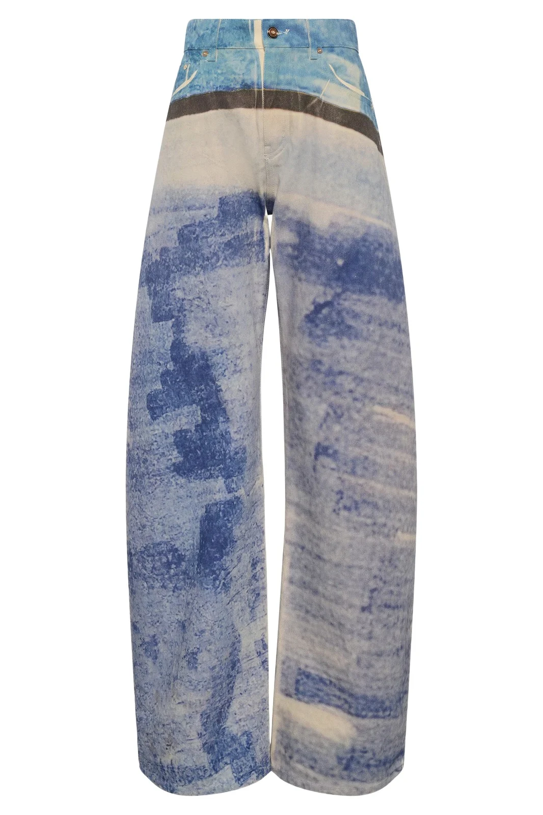 Amoret Barrel-leg Jean in Water Multi Recycled Cotton Denim Amoret Barrel-leg Jean in Water Multi Recycled Cotton Denim