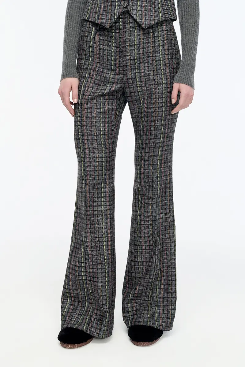 Gabriela Hearst Rhein Pant in Charcoal Multi Wool Silk Houndstooth | Thumbnail 5 Gabriela Hearst Rhein Pant in Charcoal Multi Wool Silk Houndstooth | Thumbnail 5