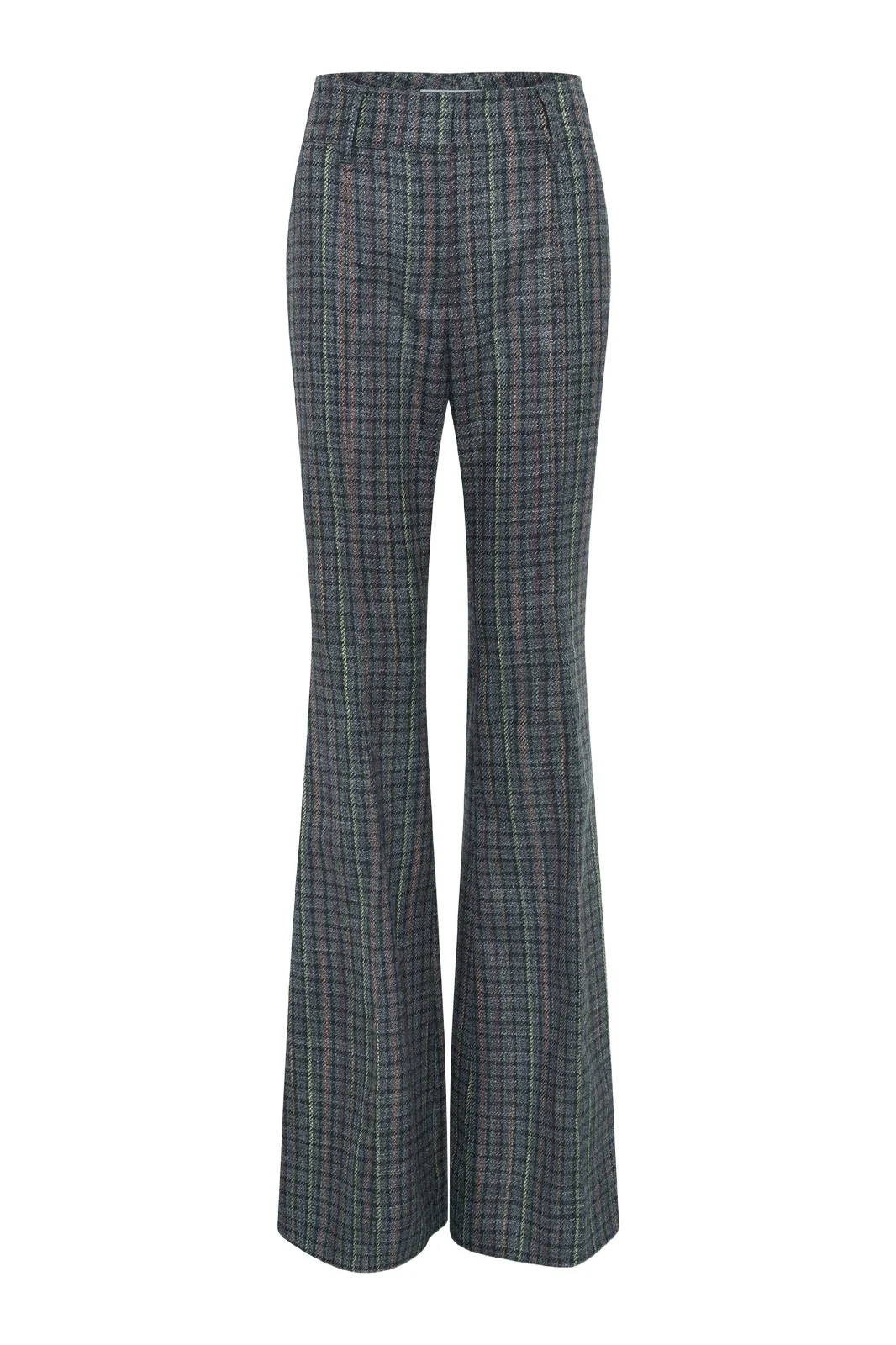 Gabriela Hearst Rhein Pant in Charcoal Multi Wool Silk Houndstooth