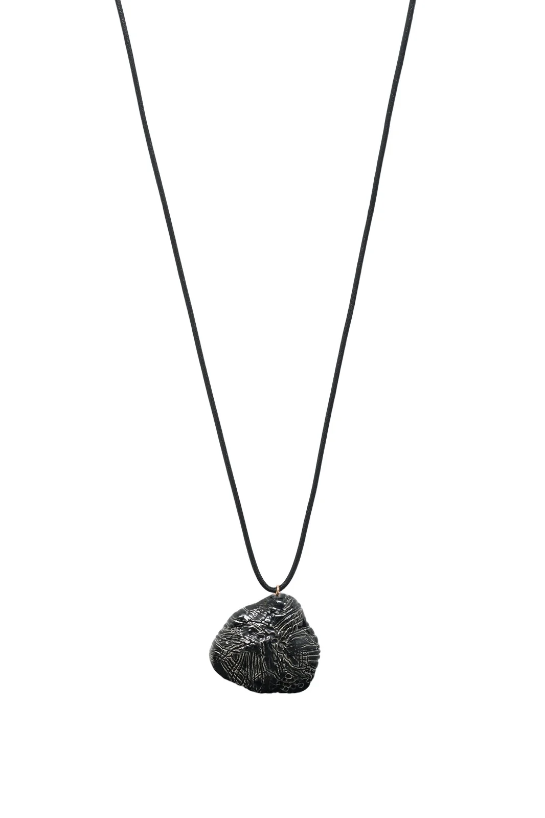 Gabriela Hearst Nugget Necklace in Black Ceramic