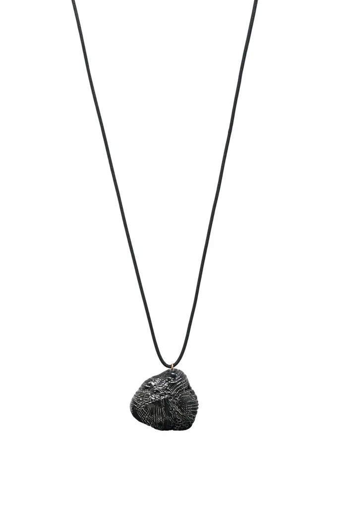 Nugget Necklace in Black Ceramic Nugget Necklace in Black Ceramic