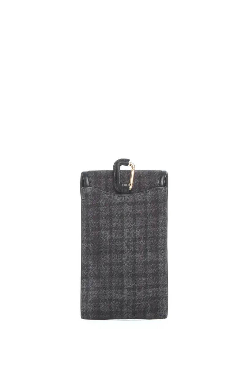 Gabriela Hearst Sunglasses Pouch in Charcoal Multi Suede Houndstooth | Thumbnail 4 Gabriela Hearst Sunglasses Pouch in Charcoal Multi Suede Houndstooth | Thumbnail 4
