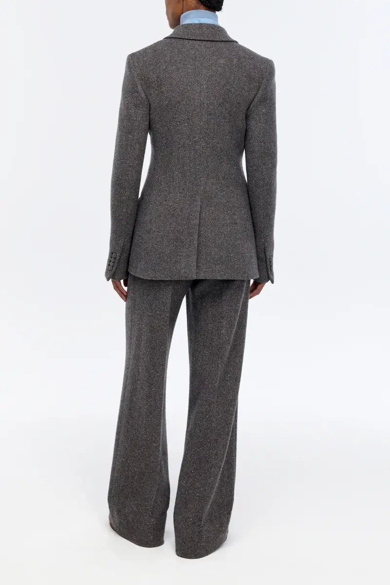 Gabriela Hearst Norman Pant in Charcoal Multi Cashmere Wool Herringbone | Thumbnail 5 Gabriela Hearst Norman Pant in Charcoal Multi Cashmere Wool Herringbone | Thumbnail 5