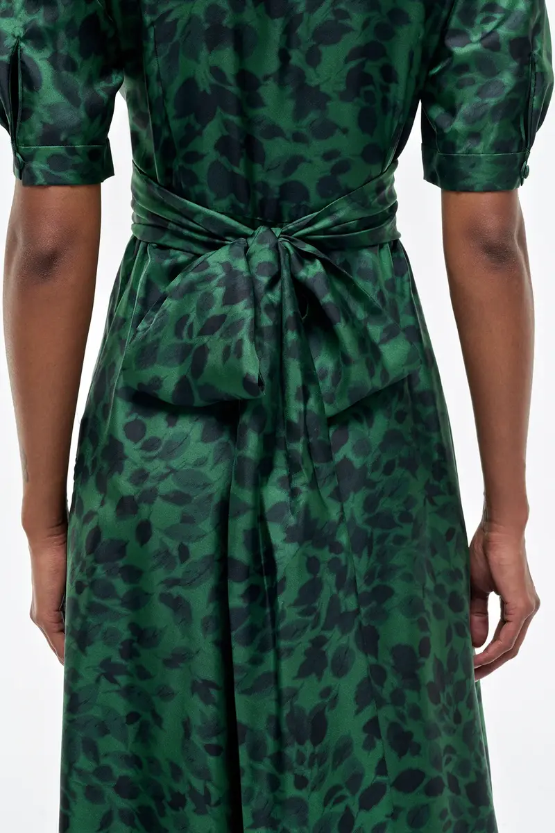 Gabriela Hearst Larkin Maxi Dress in English Green Printed Silk Twill | Thumbnail 6
