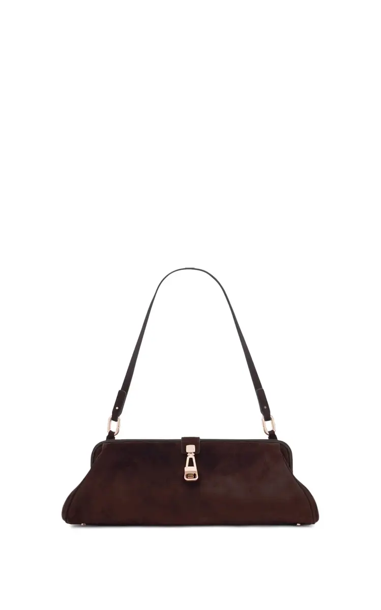 Gabriela Hearst Paola Clutch in Chocolate Suede | Thumbnail 3 Gabriela Hearst Paola Clutch in Chocolate Suede | Thumbnail 3
