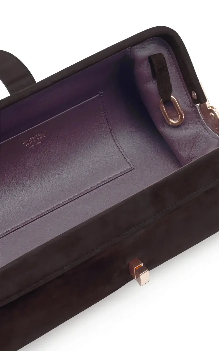 Gabriela Hearst Paola Clutch in Chocolate Suede | Thumbnail 6 Gabriela Hearst Paola Clutch in Chocolate Suede | Thumbnail 6