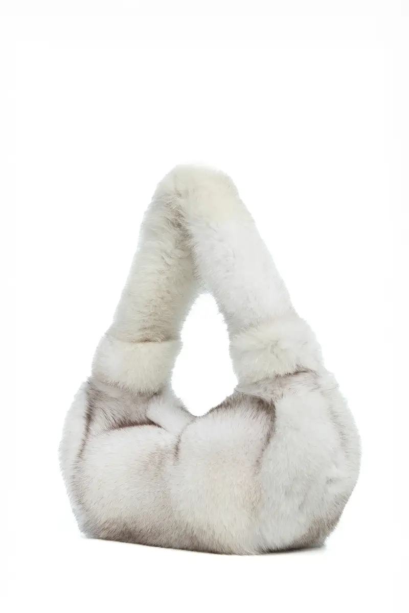 Gabriela Hearst Small Antonia Bag In White Recycled Arctic Fox Fur | Thumbnail 3 Gabriela Hearst Small Antonia Bag In White Recycled Arctic Fox Fur | Thumbnail 3