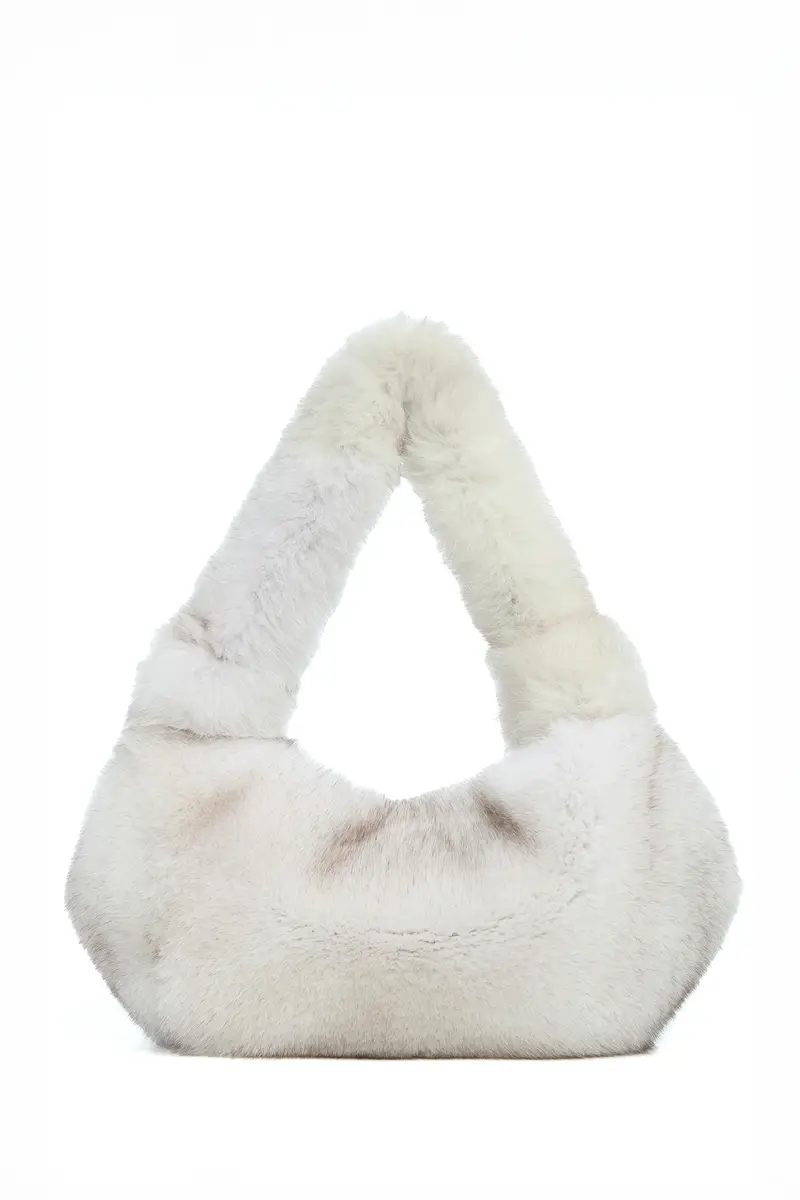 Gabriela Hearst Small Antonia Bag In White Recycled Arctic Fox Fur | Thumbnail 4 Gabriela Hearst Small Antonia Bag In White Recycled Arctic Fox Fur | Thumbnail 4