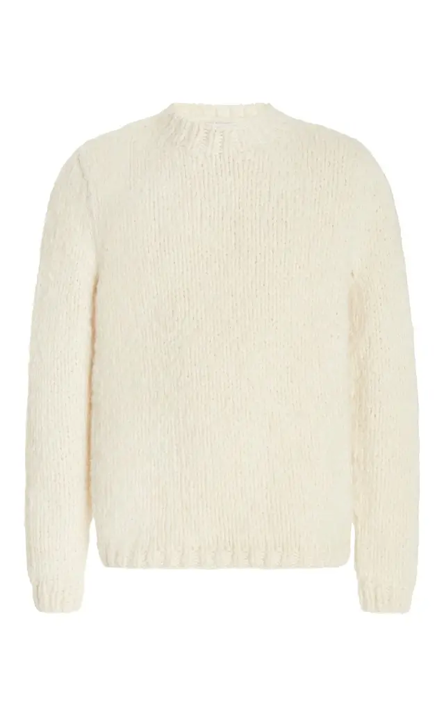 Gabriela Hearst Lawrence Knit Sweater in Ivory Welfat Cashmere