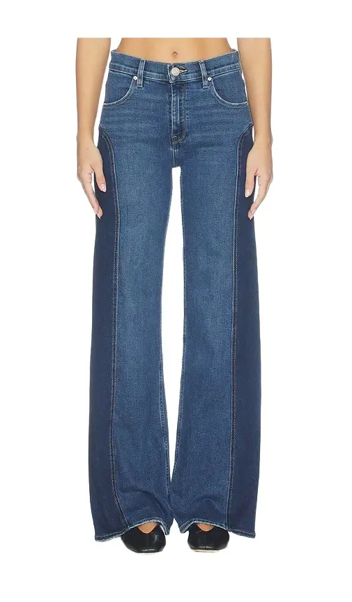 Hudson Jeans Lexi Seamed Wide Leg Jeans