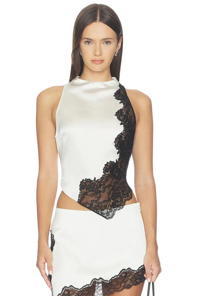 Silk Lace Asymmetric Top Silk Lace Asymmetric Top