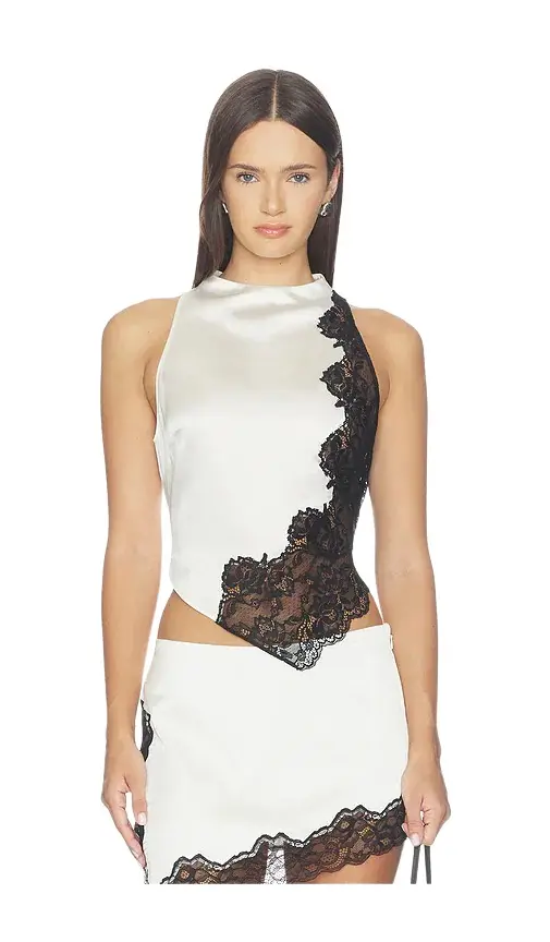 Silk Lace Asymmetric Top Silk Lace Asymmetric Top