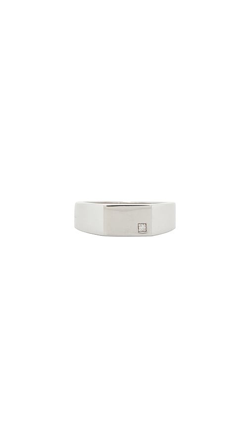 Miansai Geo Signet Ring With Diamond
