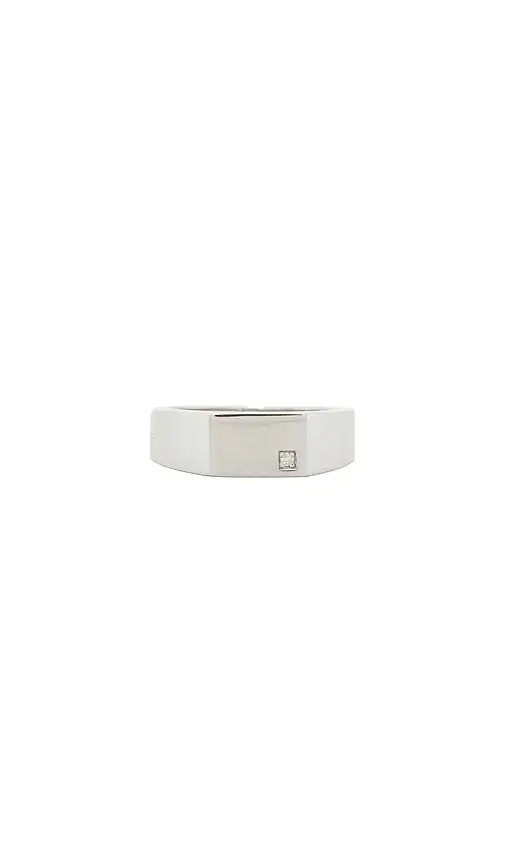 Geo Signet Ring With Diamond Geo Signet Ring With Diamond