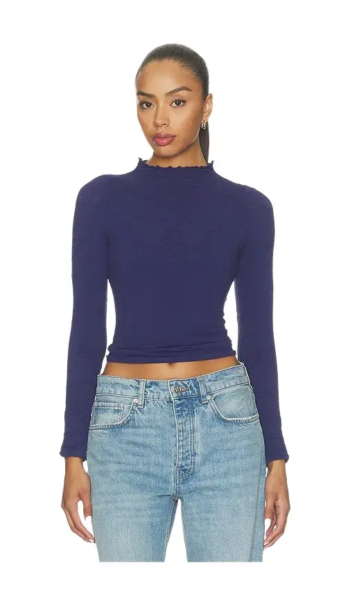 Mixed Feelings Mock Neck Tee