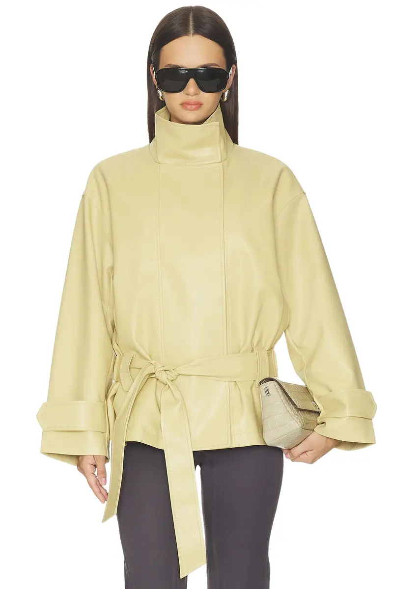 4th & Reckless Jaden Faux Leather Belted Jacket