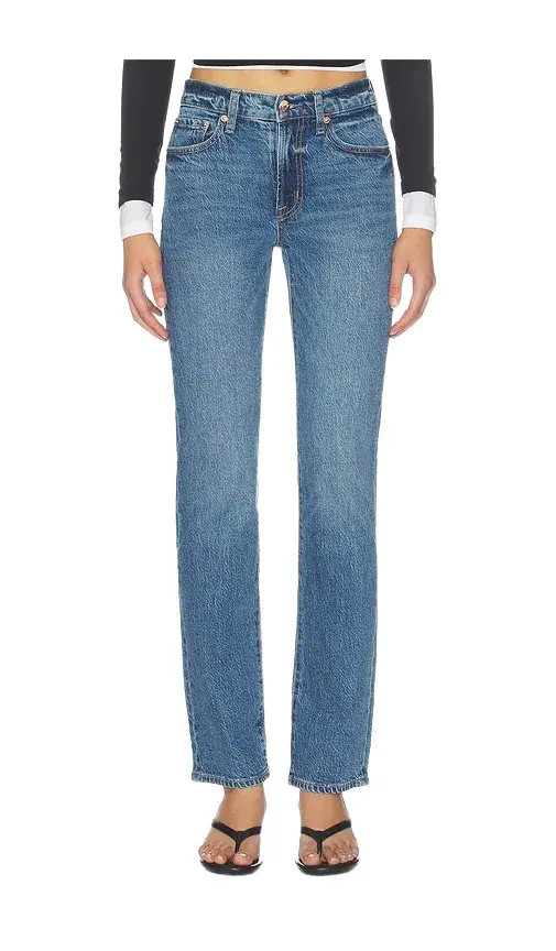 Petite Aleks Mid Rise Straight Leg Jean Petite Aleks Mid Rise Straight Leg Jean