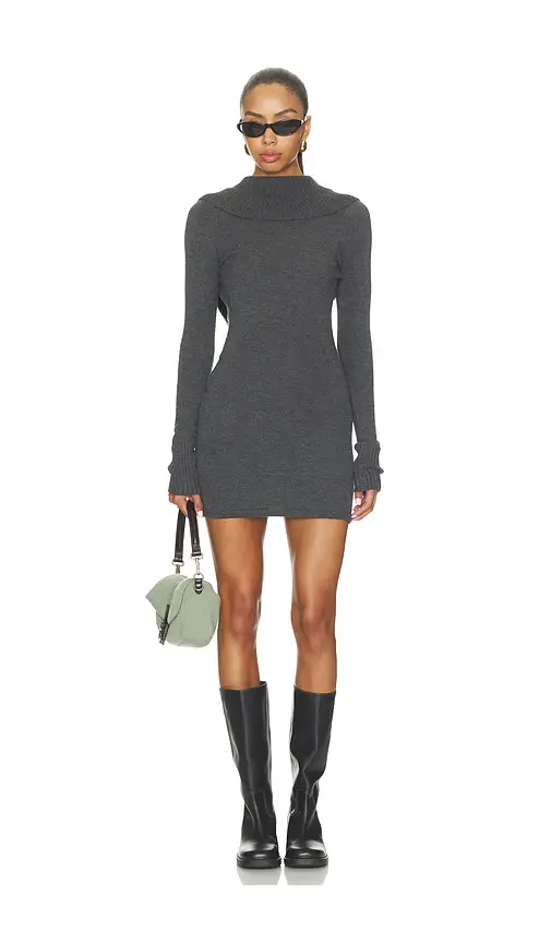 Frankies Bikinis Faith Cloud Knit Turtleneck Dress | Thumbnail 2