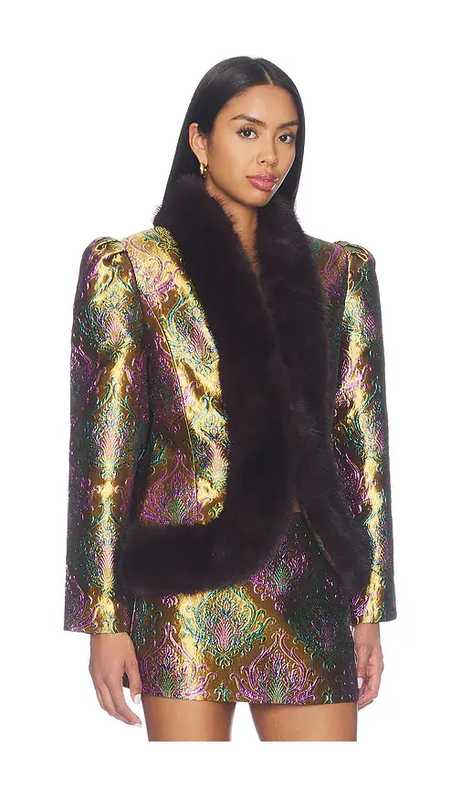 Retrofête Delphira Brocade Jacket | Thumbnail 2 Retrofête Delphira Brocade Jacket | Thumbnail 2