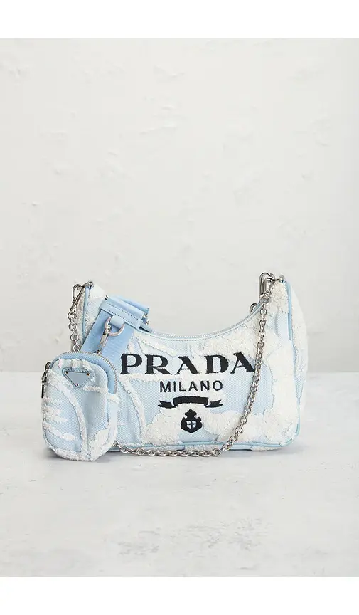 Prada Embroidered Drill Re-Edition 2005 Shoulder Bag | Thumbnail 2