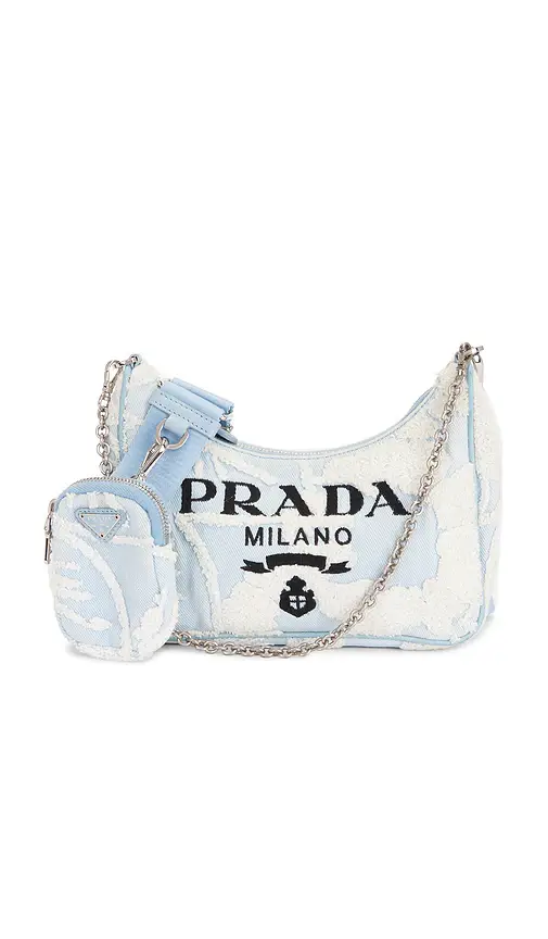Embroidered Drill Re-Edition 2005 Shoulder Bag Embroidered Drill Re-Edition 2005 Shoulder Bag