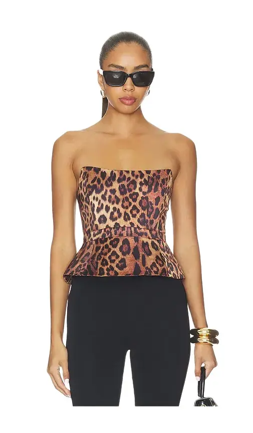L'Agence Mirella Corset Peplum Top