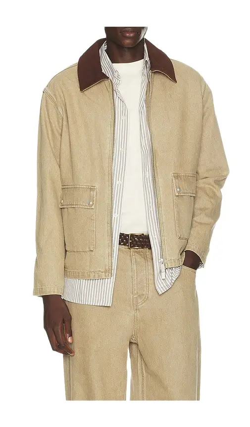 Drôle de Monsieur Washed Zipped Denim Jacket