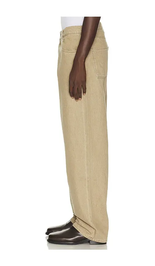 Drôle de Monsieur Washed Khaki Straight Jeans | Thumbnail 2 Drôle de Monsieur Washed Khaki Straight Jeans | Thumbnail 2