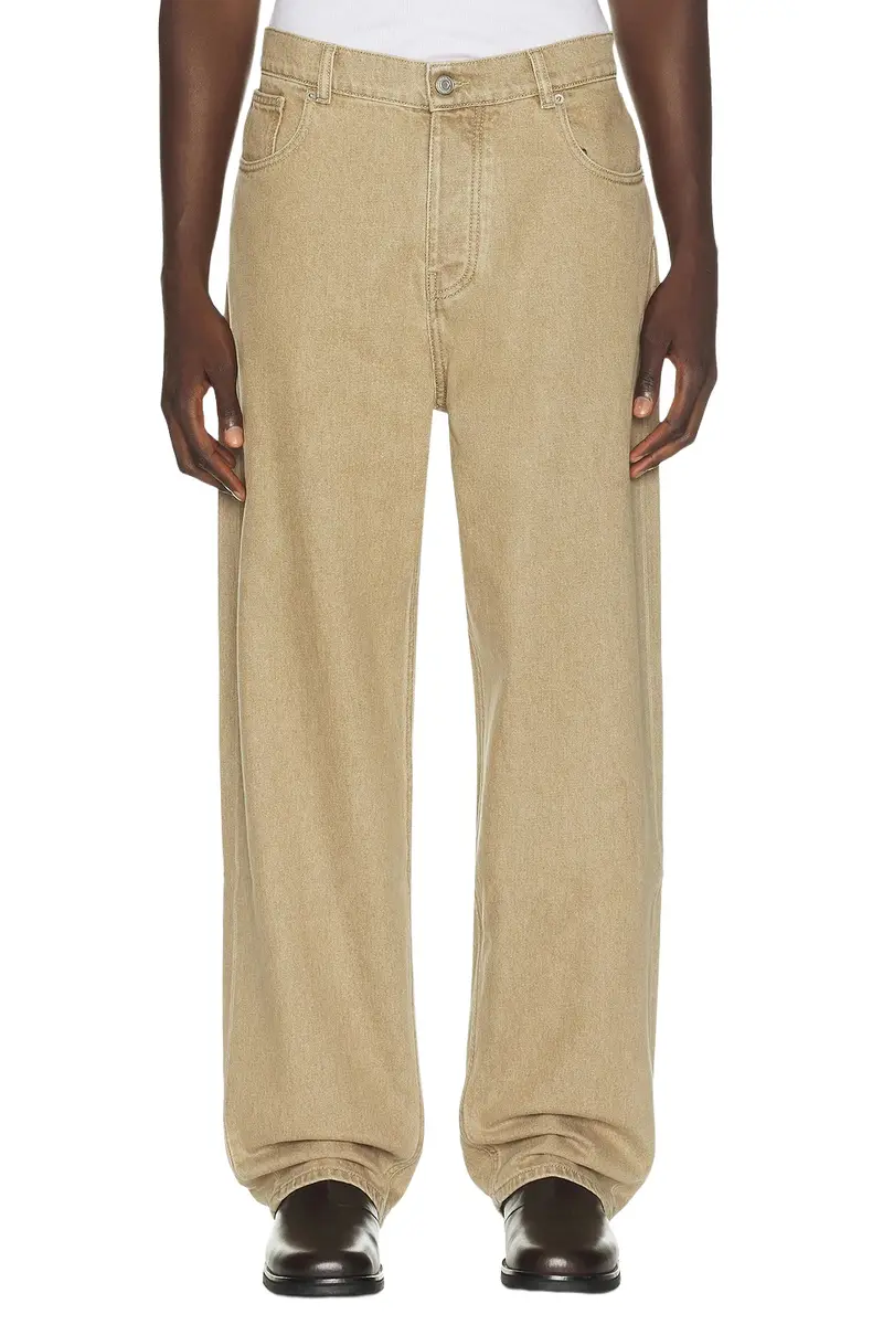 Drôle de Monsieur Washed Khaki Straight Jeans