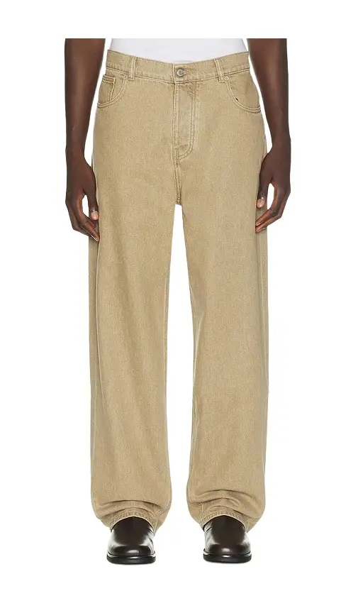 Washed Khaki Straight Jeans Washed Khaki Straight Jeans