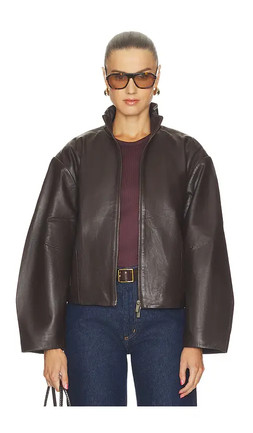 St. Agni Cocoon Zip Leather Jacket | Thumbnail 2 St. Agni Cocoon Zip Leather Jacket | Thumbnail 2