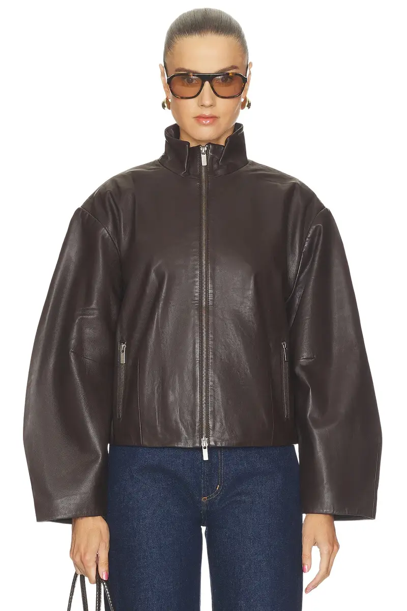 Cocoon Zip Leather Jacket Cocoon Zip Leather Jacket