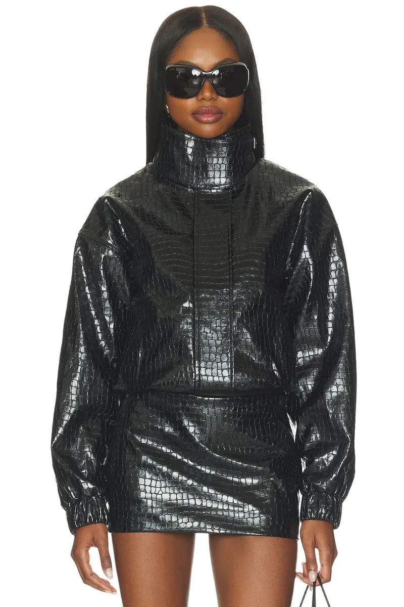 X Hannah Lizzy Denise Faux Croc Jacket X Hannah Lizzy Denise Faux Croc Jacket
