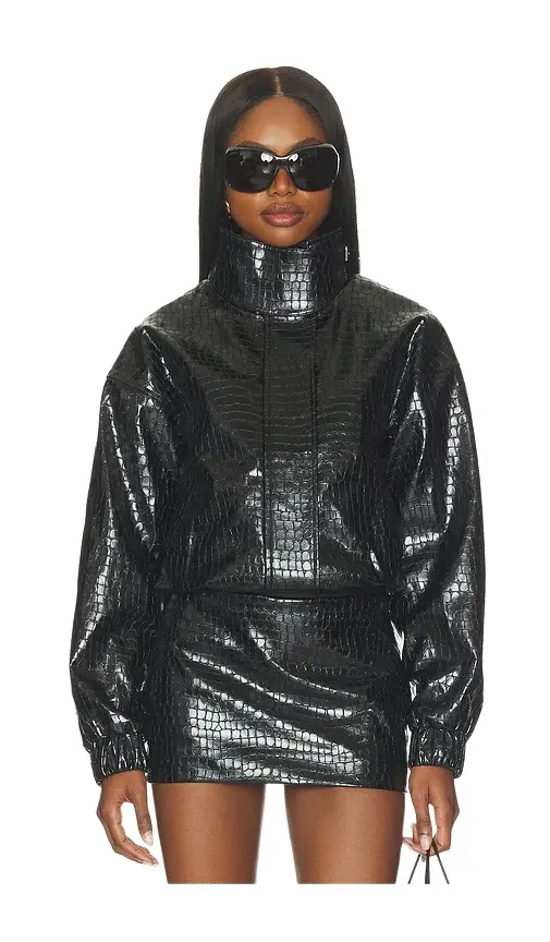 Lovers and Friends X Hannah Lizzy Denise Faux Croc Jacket